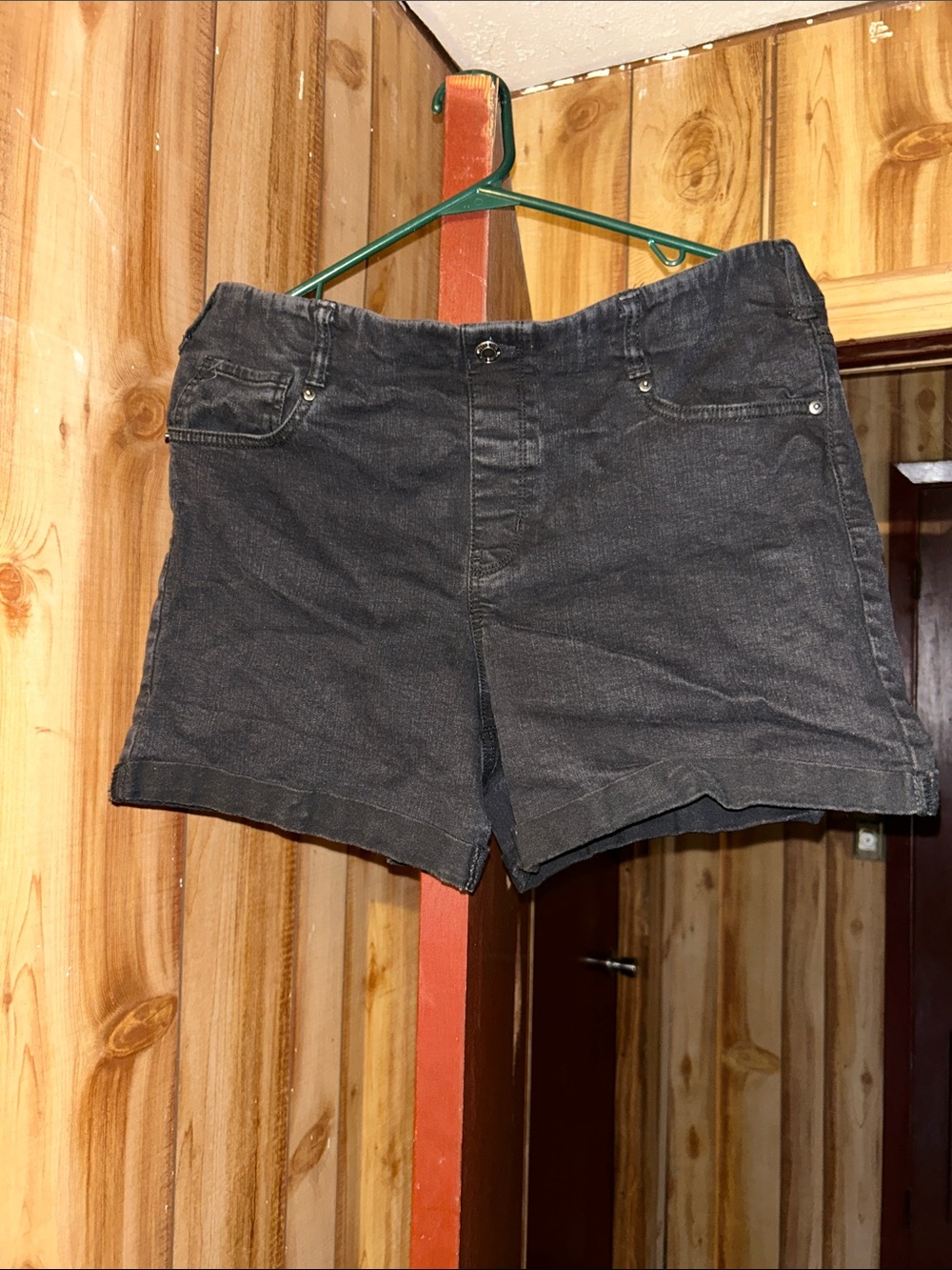 Time and Tru Black Denim Jean Shorts